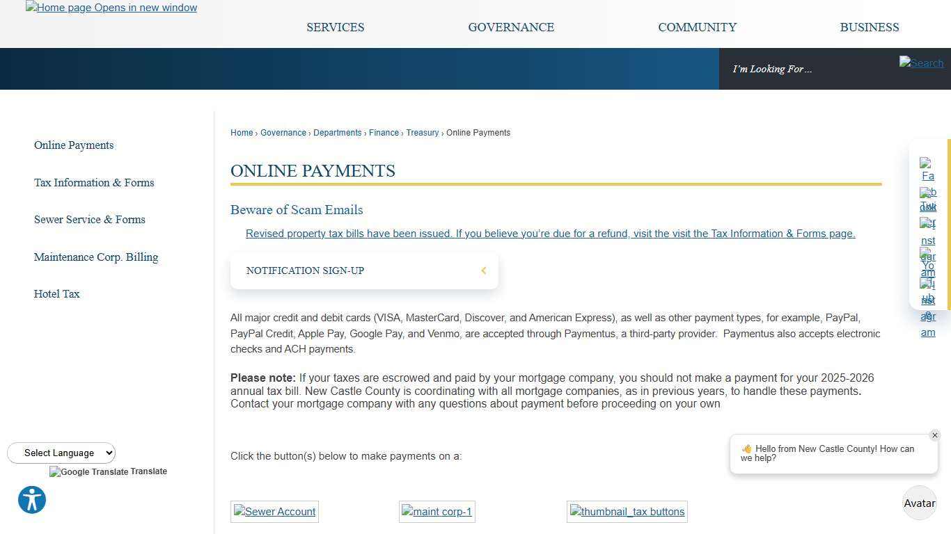 Online Payments New Castle County, DE - Official Website